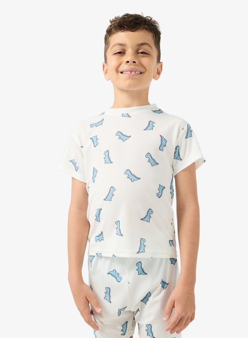 Pinata Dinasour Print Short Pyjamas - Image 3
